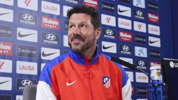 Diego Pablo Simeone en rueda de prensa.