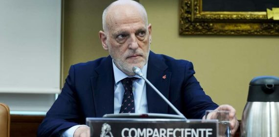 Javier Tebas comparece en el Congreso de los Diputados.
