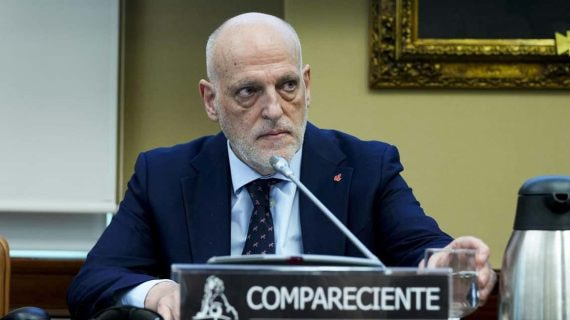 Javier Tebas comparece en el Congreso de los Diputados.