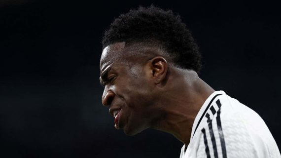 Vinicius lamenta una ocasión fallada ante el Celta.
