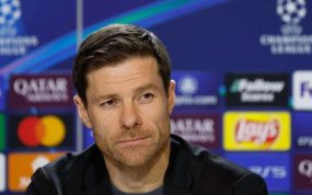 Xabi Alonso, en su conferencia de prensa previa al partido ante el Atlético.