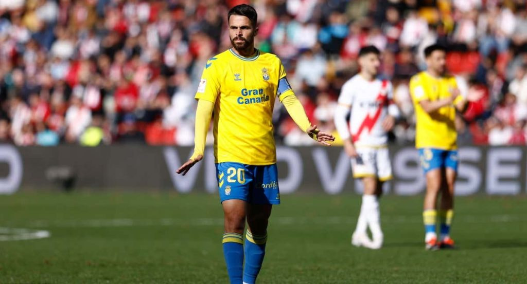 Kirian, durante un partido con Las Palmas.