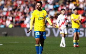 Kirian, durante un partido con Las Palmas.