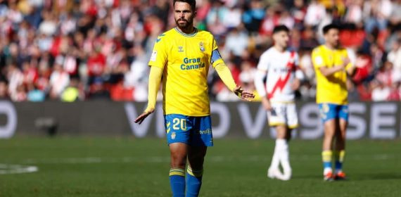 Kirian, durante un partido con Las Palmas.