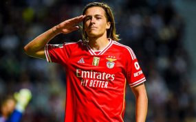 Álvaro Carreras, revelación de la Champions con el Benfica.