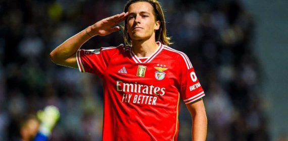 Álvaro Carreras, revelación de la Champions con el Benfica.