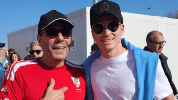 Julián Alvarez se dio cita en La Garena para ver al equipo de sus hermanos.