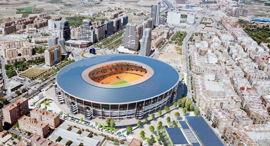 El proyecto del nuevo Mestalla, que sigue aumentando sus opciones de ser sede mundialista en 2030.