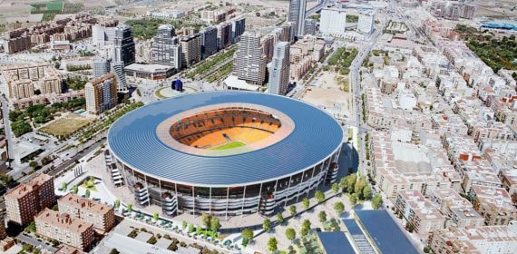 El proyecto del nuevo Mestalla, que sigue aumentando sus opciones de ser sede mundialista en 2030.