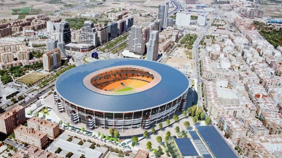 El proyecto del nuevo Mestalla, que sigue aumentando sus opciones de ser sede mundialista en 2030.