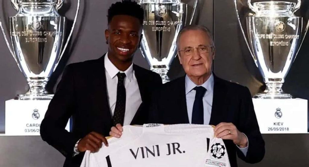 Vinicius Junior y Florentino Pérez