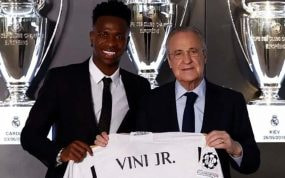 Vinicius Junior y Florentino Pérez