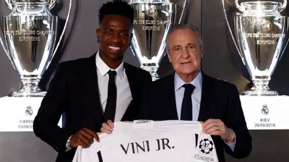 Vinicius Junior y Florentino Pérez