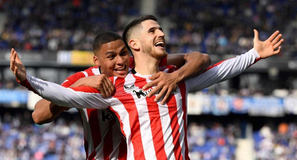 Sancet celebra un gol.