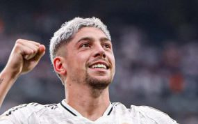Fede Valverde, en un partido con el Real Madrid.