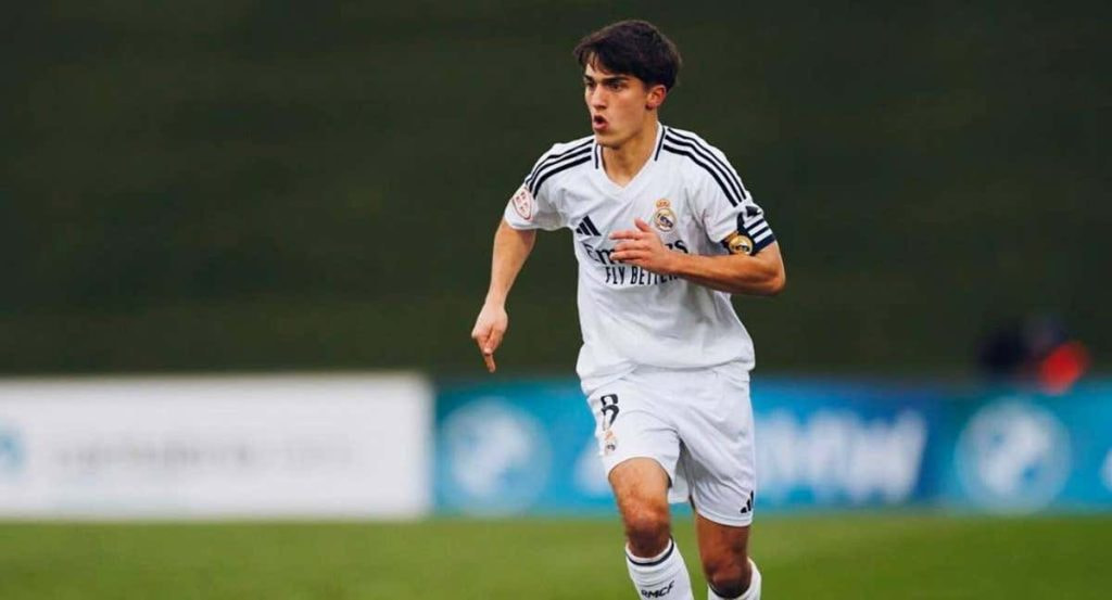 Manuel Ángel, en un partido con el Castilla.