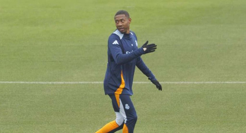Alaba, durante un entrenamiento.