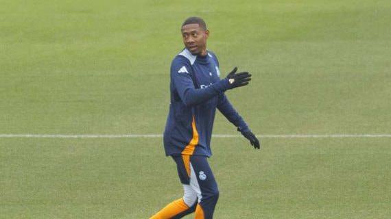 Alaba, durante un entrenamiento.