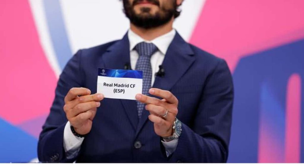 Papeleta del Real Madrid en un sorteo de Champions.