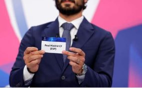 Papeleta del Real Madrid en un sorteo de Champions.
