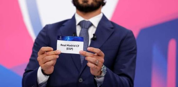Papeleta del Real Madrid en un sorteo de Champions.