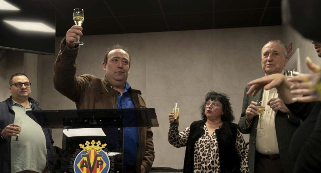 El brindis del Villarreal.