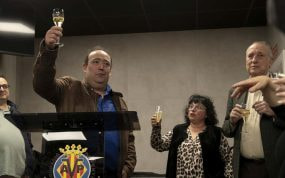 El brindis del Villarreal.
