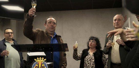 El brindis del Villarreal.