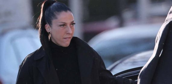 Jenni Hermoso, llegando a la Audiencia Nacional.