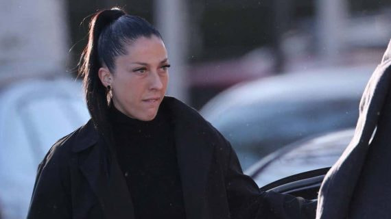 Jenni Hermoso, llegando a la Audiencia Nacional.