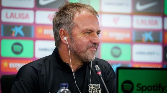 Hansi Flick, en conferencia de prensa.