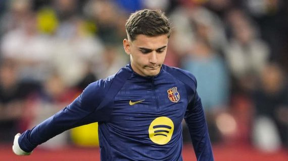 Gavi, en el partido ante el Sevilla.
