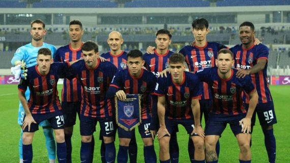 La plantilla del Johor, en un partido de 2024.