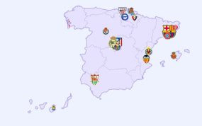 El mapa de los equipos de Primera, según su número de empleados.