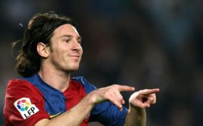 Leo Messi en el Barça.