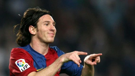 Leo Messi en el Barça.