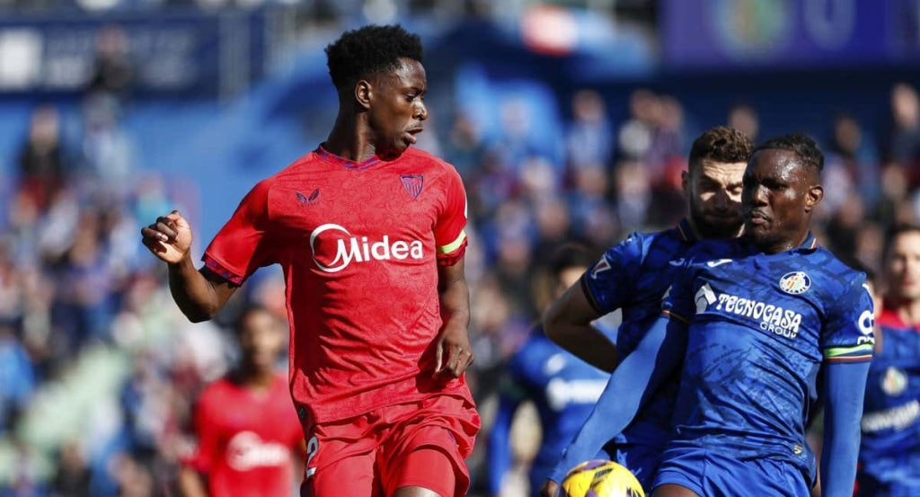 Sambi Lokonga, en el partido ante el Getafe.