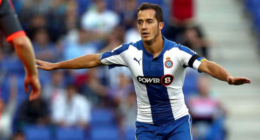 Lucas Vázquez celebrando un gol como perico.