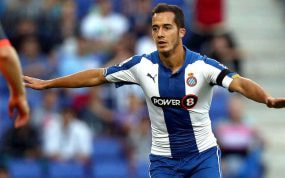 Lucas Vázquez celebrando un gol como perico.