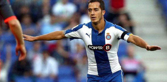 Lucas Vázquez celebrando un gol como perico.