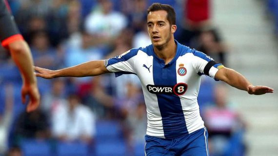 Lucas Vázquez celebrando un gol como perico.