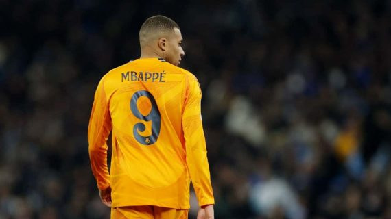 Kylian Mbappé, en el Etihad Stadium.