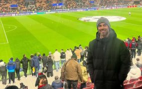 Molinero durante un partido de Champions en San Siro.
