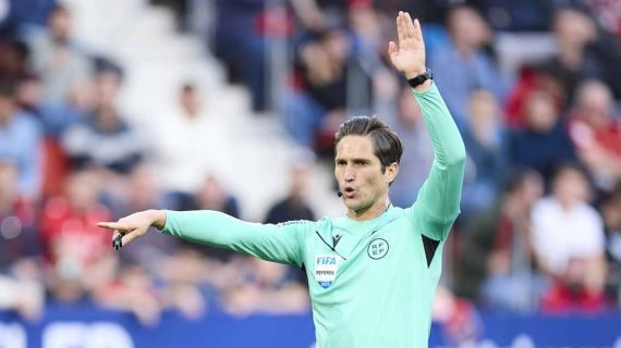 Munuera Montero, durante un partido de esta temporada.