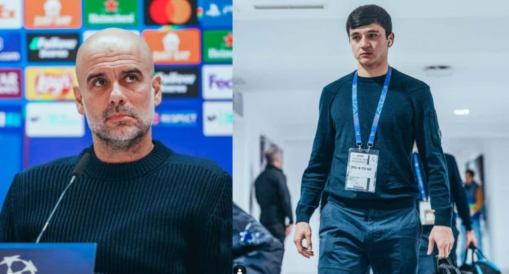 Guardiola puso de ejemplo la actitud de Khusanov antes de un partido.