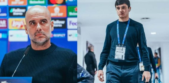 Guardiola puso de ejemplo la actitud de Khusanov antes de un partido.