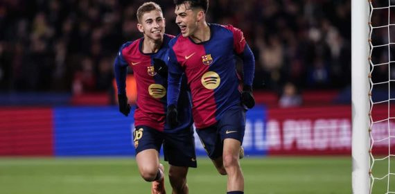 Pedri marcó ante el Atlético de Madrid.