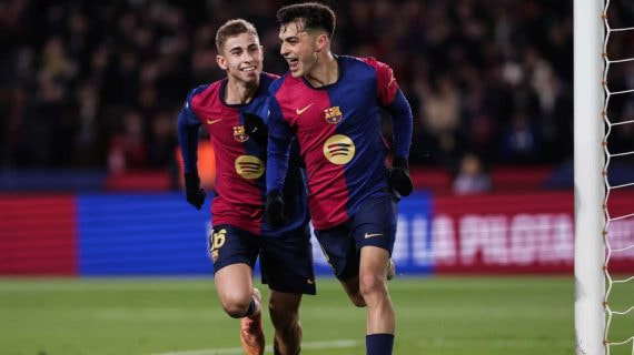 Pedri marcó ante el Atlético de Madrid.