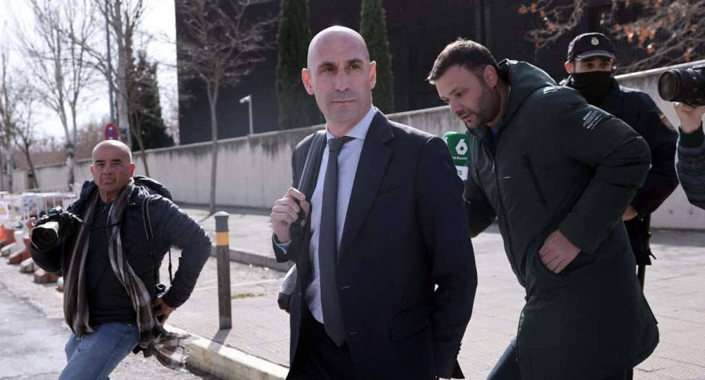 Luis Rubiales, a la salida del juzgado.
