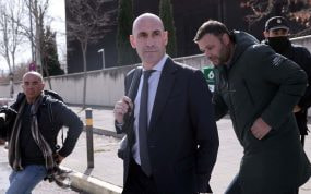 Luis Rubiales, a la salida del juzgado.